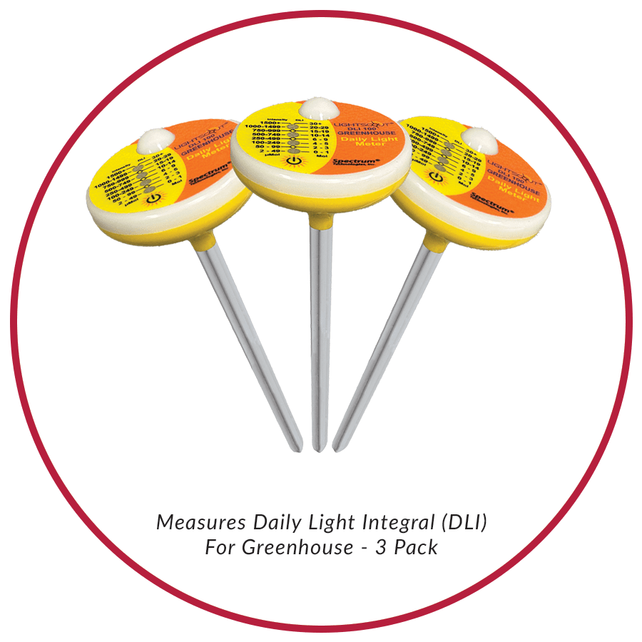 LightScout DLI100 merače denného svetelného integrálu pre skleník, 3 ks
