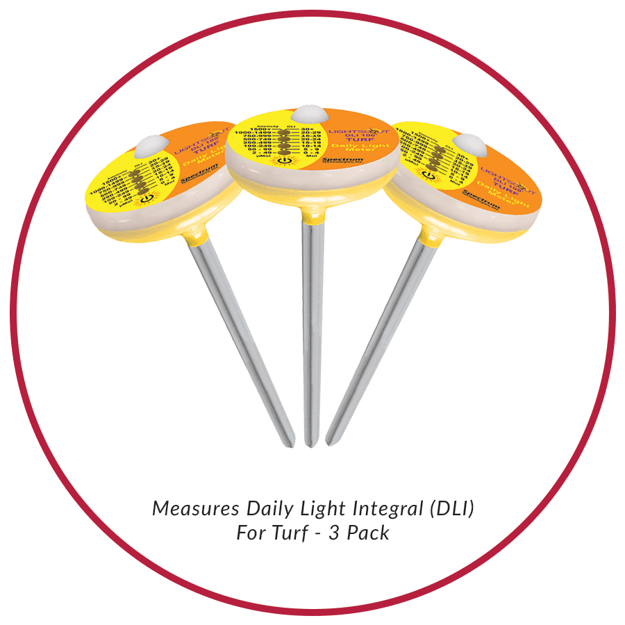 LightScout DLI100 merače denného svetelného integrálu pre trávnik, 3 ks