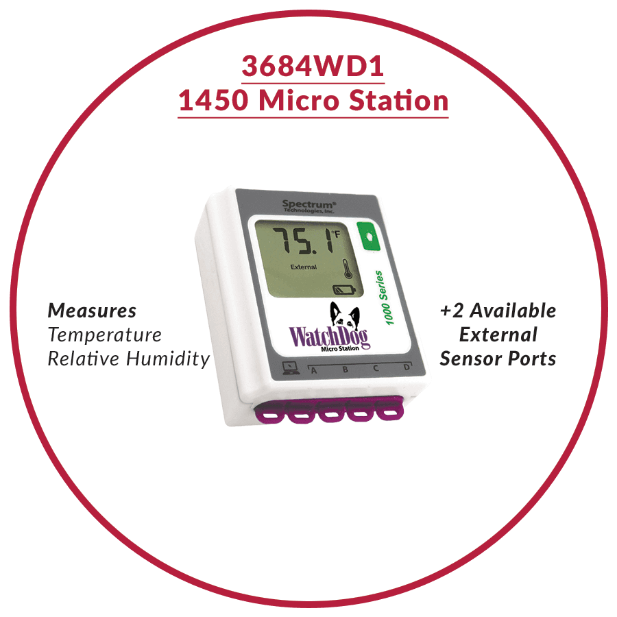 WatchDog 1450 mikrostanica teploty a vlhkosti s 2 portmi